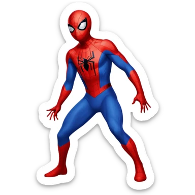 Spider-Man superhero in classic red and blue costume sticker