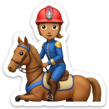 horse riding sticker
