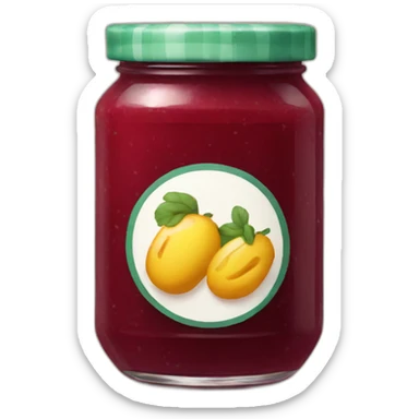 homemade jam sticker