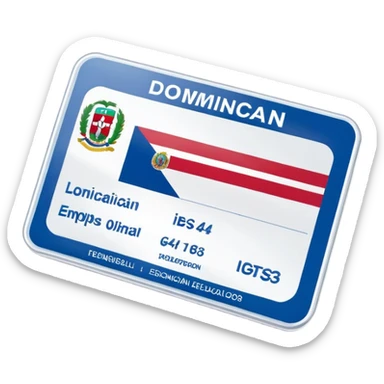 a dominican id sticker