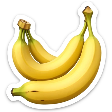 Banana peeled or cut in 3d sticker