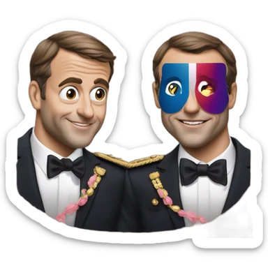 Emanuel Macron fait un doigt d’honneur  sticker