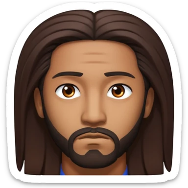 Omarion with long dark brown hair sticker