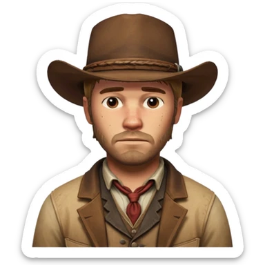 realistyc artur morgan from rdr foto here sticker