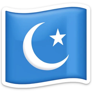 iPhone emoji flag of Uyghuristan (East Turkestan) sticker