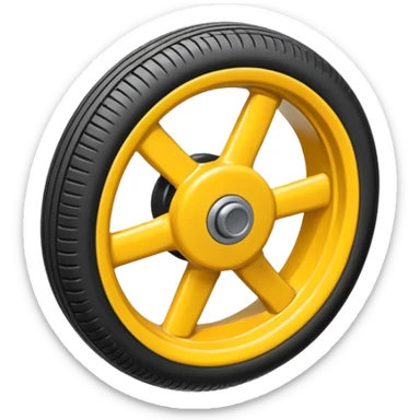 yellow glider wheel sticker
