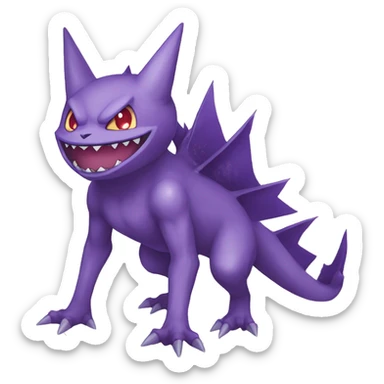  Gengar-Sableye-Genesect-Gliscor-Noibat-Fakemon Full body sticker