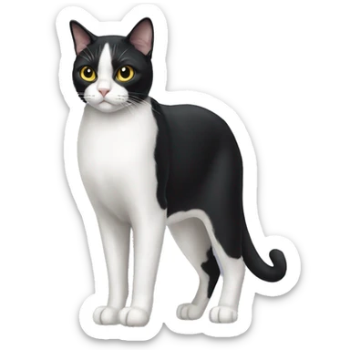 Tuxedo Cat Breed Full Body sticker