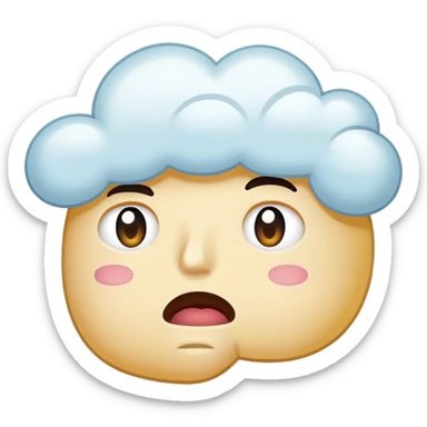 (Una boca cerrada con una burbuja de pensamiento encima) sticker