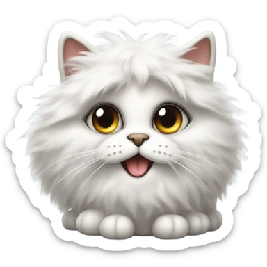 Marshmallow cat sticker
