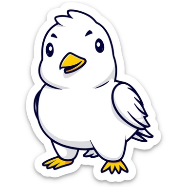 white pigeon in Flash superhero suit sticker