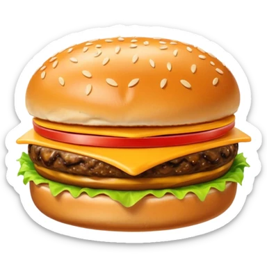 want the Gooey Cheeseburger in 5–20° gentle bird’s-eye angle

 sticker