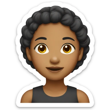 Blasian girl sticker