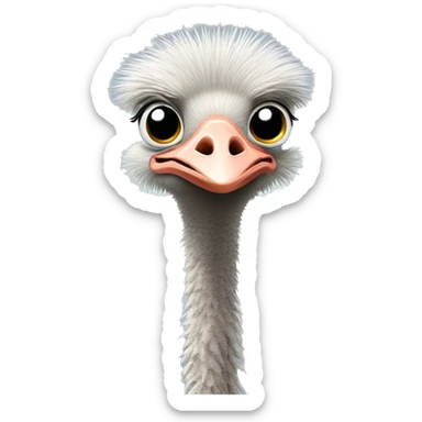 Ostrich standing sticker