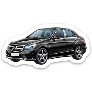 fancy Benz car driving towards right side sticker