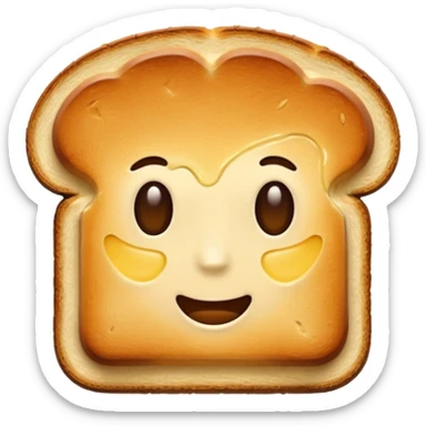 toasted bread on butter sticker