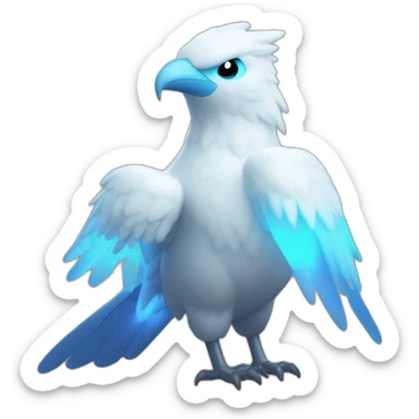 Head Big-Eyey 4k HD Cube Shiny Glow Galarian-Articuno sticker