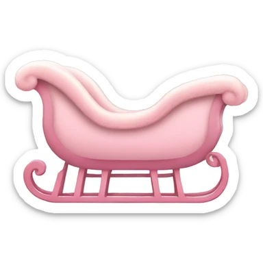 light pink sleigh sticker