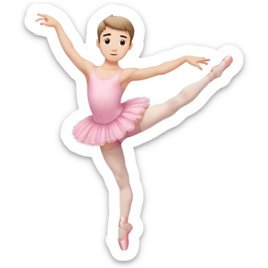 ballerina male in pink sticker