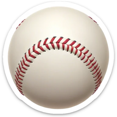 Cinematic Realistic Baseball Scene Emoji, depicted as an action-packed moment of a baseball in play with dynamic motion blur and crisp detailed textures, rendered with vibrant nostalgic lighting that captures the spirit of America's favorite pastime. sticker
