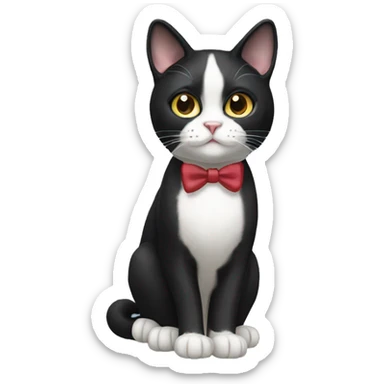 Tuxedo Cat Breed Full Body sticker