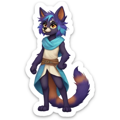 Colorful Anthro Fionbri Furry by Falvie-Griffsnuff-Kamirah-LiLaiRa, full body sticker