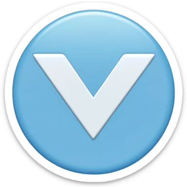 Genera esto que está entre comillas "✓" y alrededor ponle un círculo y rellena adentro del circulo de color celete sticker