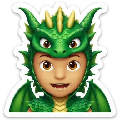 child getup like a dragon sticker
