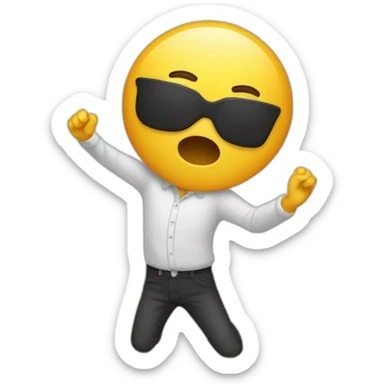 Personne qui fait un dab sticker