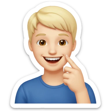 Smiley qui se mord le doigt sticker