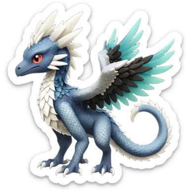 Toothless-Trico-Silvally-Fakémon-hybrid-creature (full body)  sticker