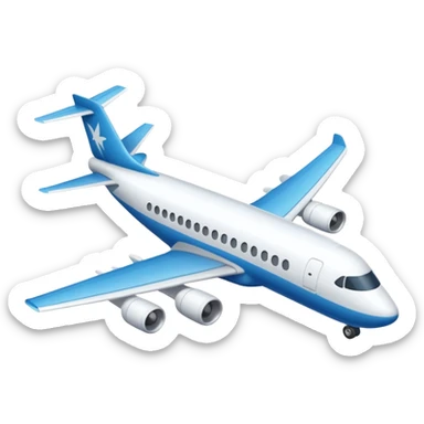avion blanco mas sencillo sticker