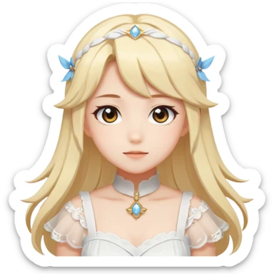 Cute Lumine from Genshin Impact in Hoyoverse Anime Style  sticker