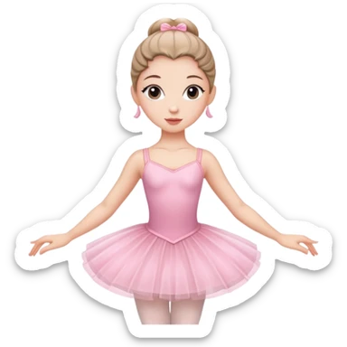 ballerina in pink outfit  sticker