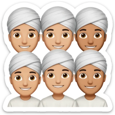 Muslim men wearing turbans sticker