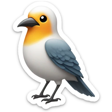 Bird on a wite sticker