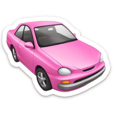 pink car  sticker