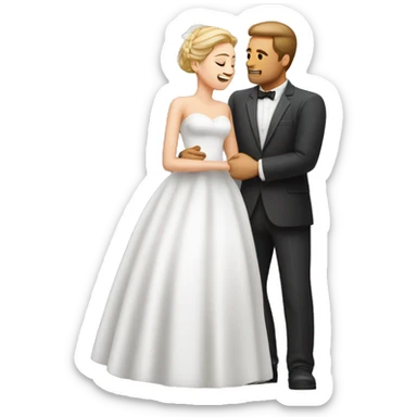 Novio rapado rescatando a su novia sticker