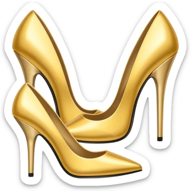 a pair of gold stilettos sticker