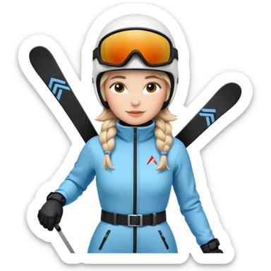 Woman Skiing, Matterhorn sticker