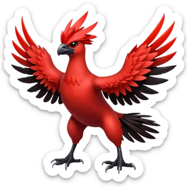 Braviary-Yveltal-Fakémon-hybrid-creature (full body)  sticker