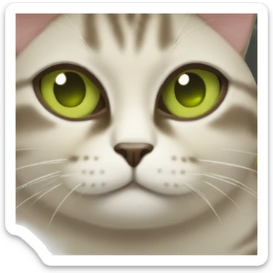 Gato con cara de aguacate  sticker