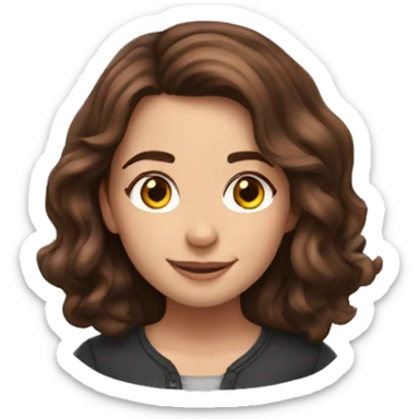 a pretty girl with medium brown hair read Harry Potter  sticker