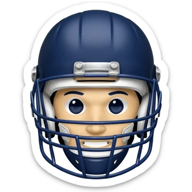 College football player helmet in a deep, dark color

 sticker