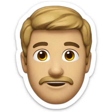 Une homme étonné sticker