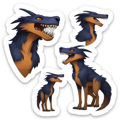 Edgy Modern Feral Vernid-Sergal species by LiLaiRa sticker