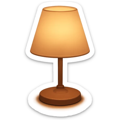 cozy reading lamp with a warm glow, peaceful sticker
