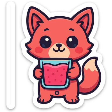 Transform this image into a kawaii chibi style with vibrant colors, keeping the original design intact. Render the full body with a transparent background, emphasizing the cute and small proportions typical of chibi style. sticker