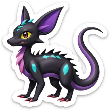 Shiny Salandit-Umbreon-Gabite-Noivern-Noibat-Hybrid (Full body) sticker