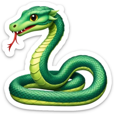 serpent green aqua sticker